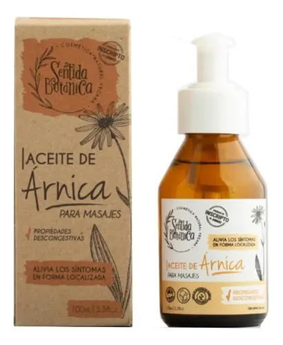 Aceite De Arnica Para Masajes Sentida Botanica X100ml