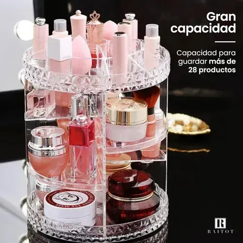 Organizador Maquillaje Porta Cosmetico Giratorio Acrilico !!