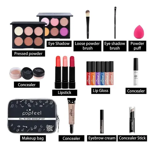 Kit De Maquillaje Profesional De Larga Duración, Resistente