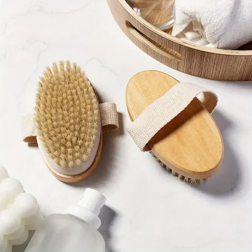Cepillo Corporal Exfoliante De Madera 1 Pieza
