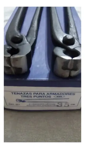 Tenaza Armador 3 Tres Puntos 35 Cm Nacional 1/2 Medio Corte