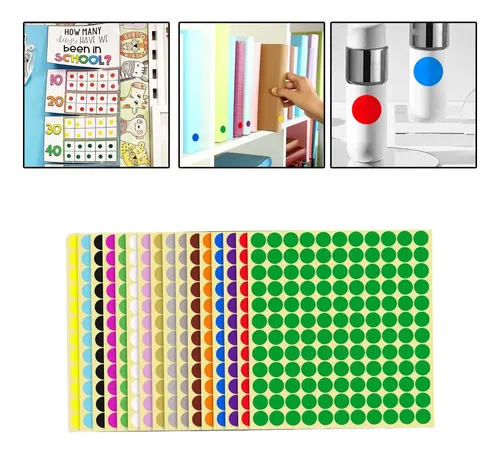 16 Uds. De Pegatinas De Puntos, Pegatinas De Sellado, 13 Mm