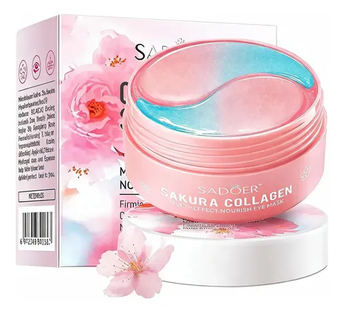 Parches Hidrogel Ojos Sadoer Colágeno Sakura Elimina Ojeras Todo Tipo De Piel Día/noche