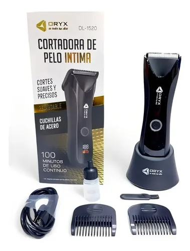 Recortadora Corporal Impermeable Oryx DL-1520 Inalámbrica Negro