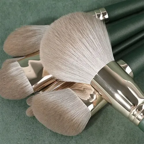 Pinceles Brochas De Maquillaje Set X 14 Con Estuche Premium