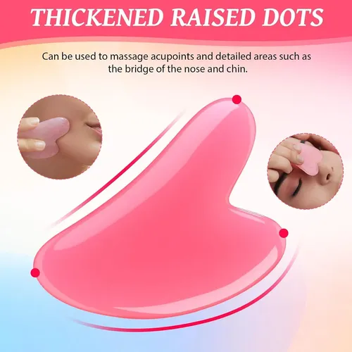 Set 100 Gua Sha Resina Corazón Facial Y Corporal