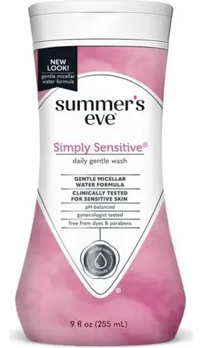 Limpiador Feminino Suave Summer’s Eve Simply Sensitive 9 Fl