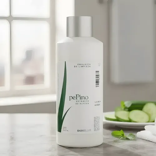 Emulsion De Limpieza Facial Pepino Biobellus 1000ml Todo Tipo De Piel Día/noche