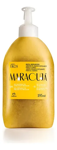 Jabon Liquido Exfoliante Corporal Natura Ekos Maracuya 185ml