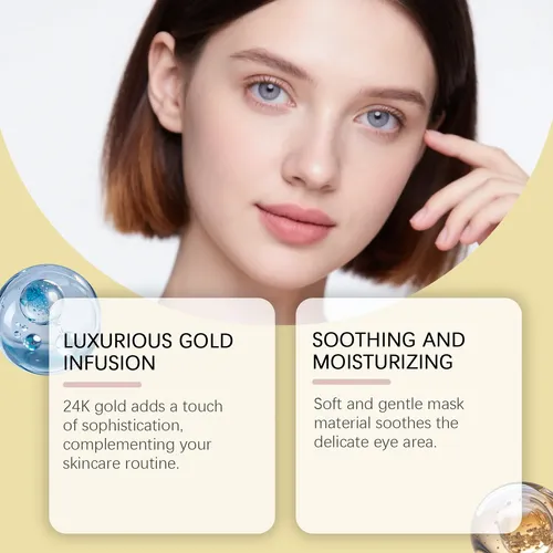 Filtro Para Ojos De Oro 24k, Hidratante Y Suave, Con Ajuste