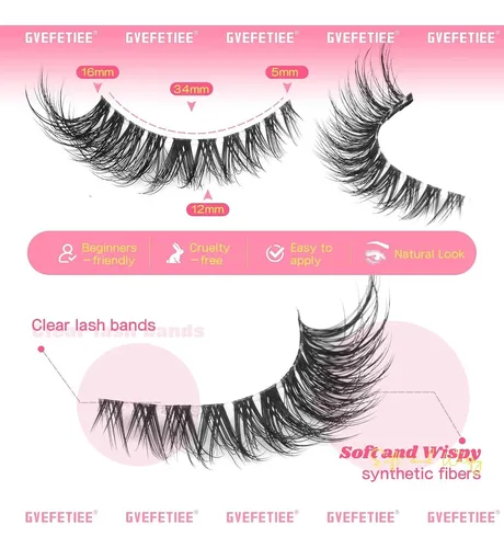 Pestañas Postizas Fox Eye 8 Pares Gvefetiee 40d Natural