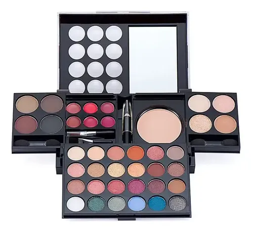 Set De Maquillaje Completo Miss Young Con Espejo Y Accesorios Hipoalergénicos