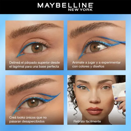 Delineador De Ojos Liquido Maybelline Tattoo Liner Play Acabado Metálico Tono Switch