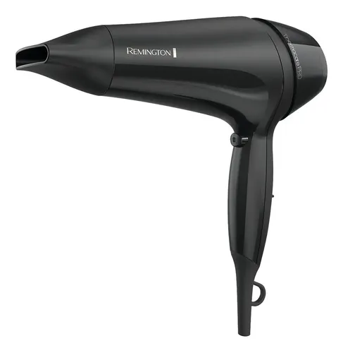 Secador De Pelo Remington D12a 2200w 3 Niveles Iones + Acces Color Negro