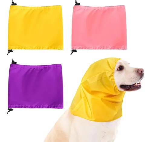 Q Gorro Baño 3 Pcs Perro Impermeable Protección Orejas Q