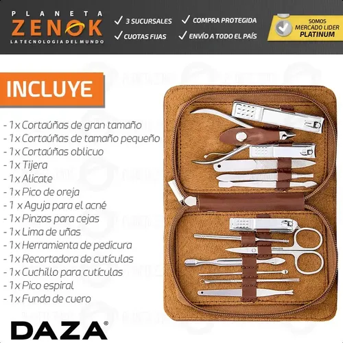 Set Uñas Manicura Pedicura Profesional Estuche Piezas