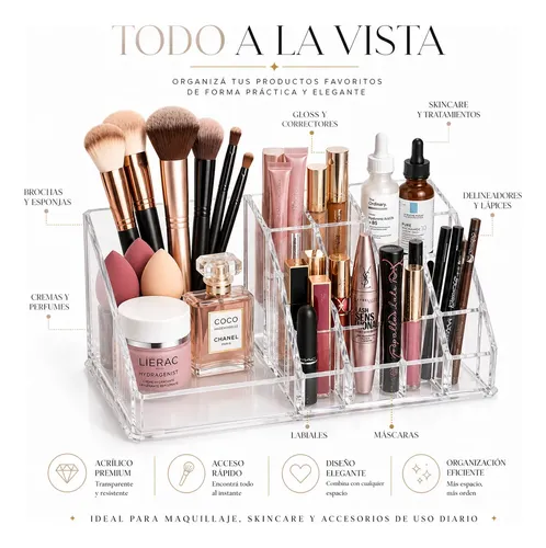 Organizador Acrílico De Maquillajes