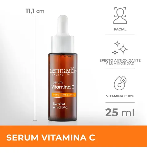 Serum Facial Todo Tipo De Piel Vitamina C Dermaglos 25 Ml