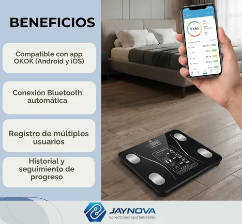 Balanza Digital Bluetooth Baño 180kg Grasa Corporal App Lcd
