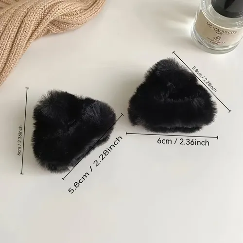 Broches De Peluche For Cabello Orejas De Gato Marrón