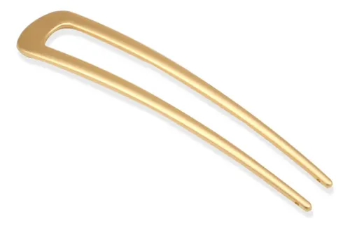 Pinza Para El Pelo En Forma De U De Metal Minimalista (1 #mo Glossy Gold