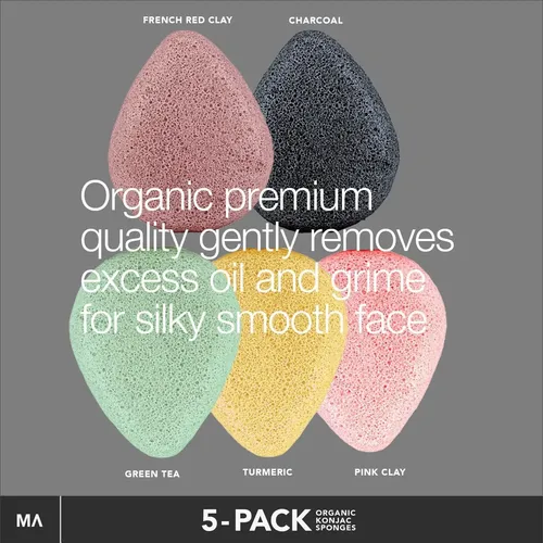 Minamul Set Esponjas Konjac Exfoliante 5 Colores