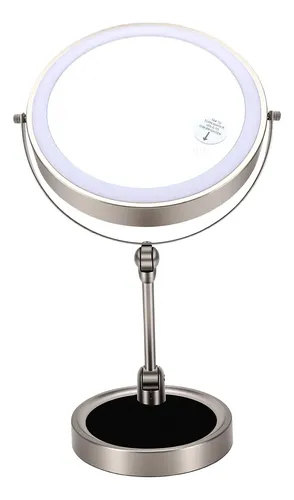 Espejo De Maquillaje Con Aumento Iluminado De Doble Cara