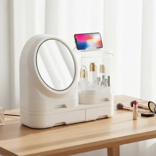 Organizador Para Cosmeticos Y Maquillaje Con Espejo Cajones