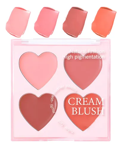 Paleta De Rubor En Crema, Paleta De Rubor De Contorno De 4 C