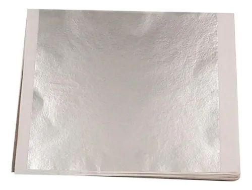 100x Hojas Doradas Adorno Bolsa De Regalo Relleno Plata