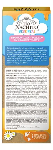 Shampoo Tío Nachito Bebé Real 2en1: Pelo Y Cuerpo 400ml