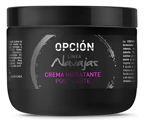 Crema Hidratante Post Corte Opción Navajas 300gr Aloe Vera