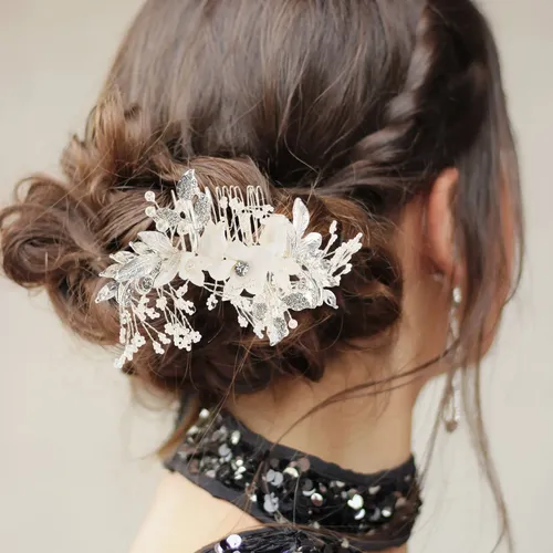 Peineta Para Novia, Joyería Elegante Para El Cabello De Novi