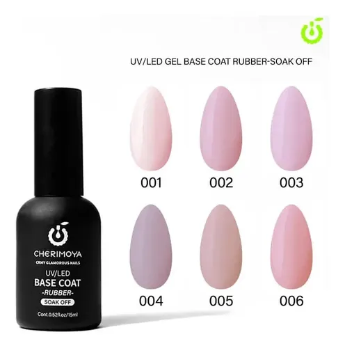 Esmalte Para Uñas Base Coat Rubber Cherimoya Uv/led 15ml