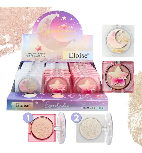 Sombra Iluminador C/ Glitter Highlight Para Rostro Brillante