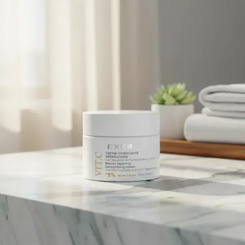 Crema Hidratante Con Liposomas De Vit C Y Multipéptidos Exel