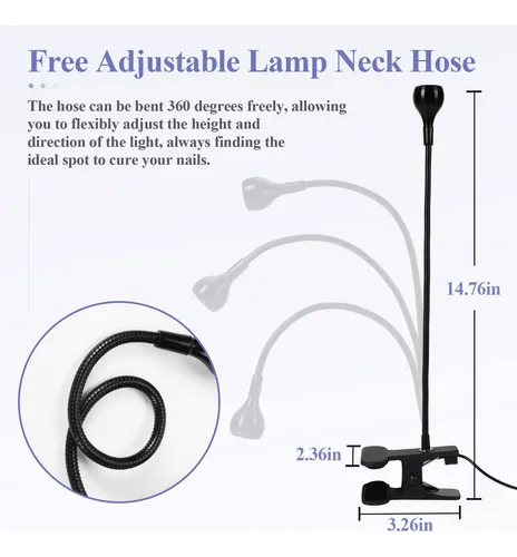 Lámpara Uv Led Saviland Mini Para Uñas Con Clip Ajustable
