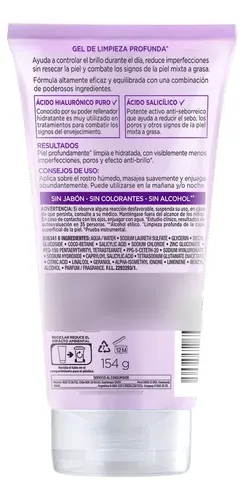 Loreal París Gel De Limpieza Anti Brillo Con Hialurónico