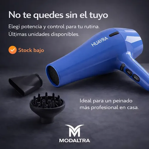 Secador De Pelo Profesional 2000w Master Tools Huayra Mt600