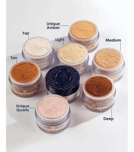 Base de maquillaje en polvo Bruna Tavares BT Skinpowder, polvo facial suelto Bruna Tavares, tono ámbar único