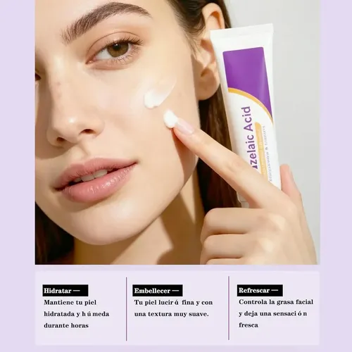 Crema Facial Con Ácido Azelaico 15%, Vitamina C, Niacinamida