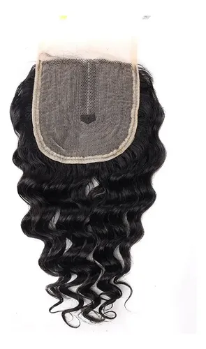 Cortina De Cabello Humano Rizado Cierre Superior 4+1 /5 Cm