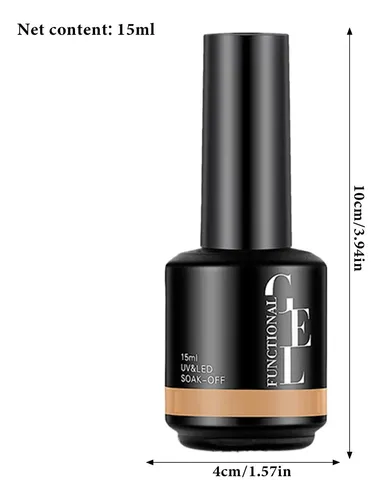 Esmalte De Uñas En Gel, Extra Fuerte, Pegamento Base, Talla