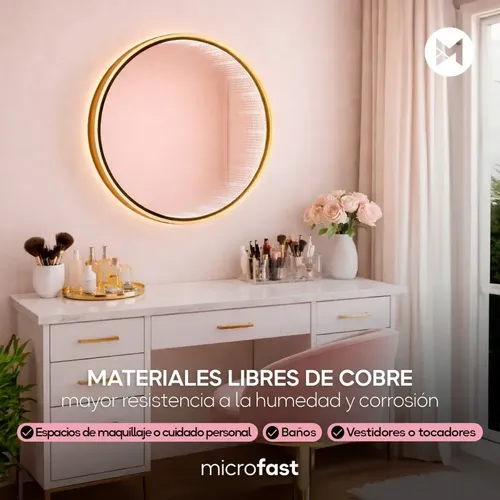 Espejo Luz Led Touch/táctil Inteligente Efecto Infinito 3d Deco Premium Fría/cálida/neutra Redondo 60cm Regulación De Brillo