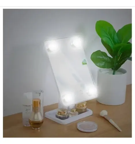 Espejo De Maquillaje 4 Focos Led Rotable 360°touch