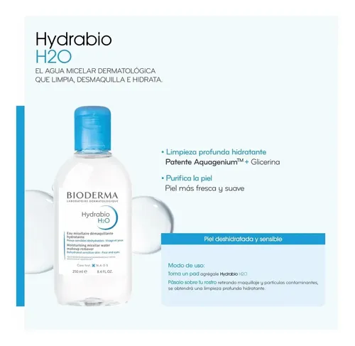Bioderma Hydrabio H2O – Agua micelar Bioderma