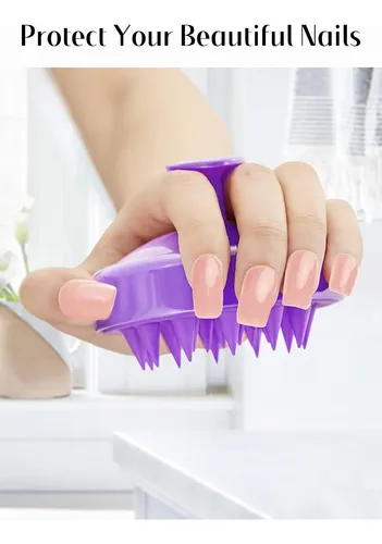 Masajeador Y Exfoliante Para El Crecimiento Del Cabello Purple