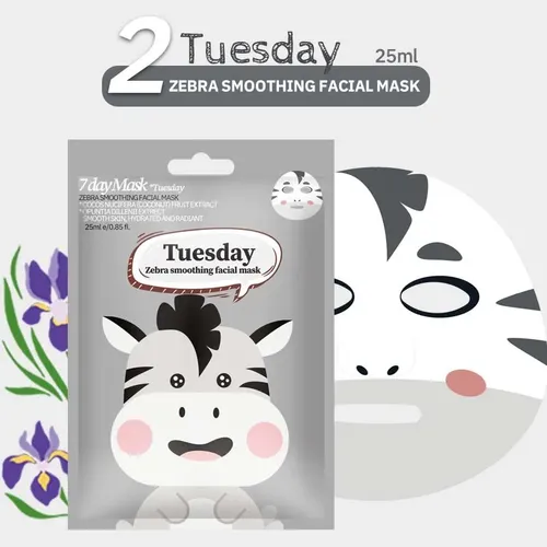 Set 7 Mascarillas Faciales Hidratantes Con Diseño Animal Todo Tipo De Piel