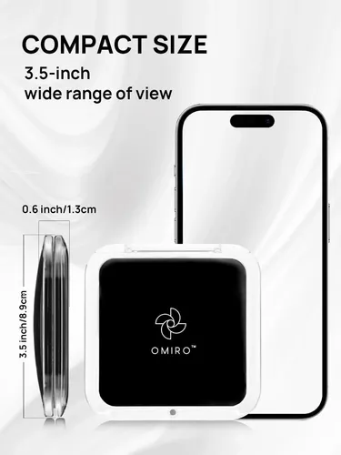 Espejo Compacto Omiro Plegable Con Aumento De 1x/15x Travel
