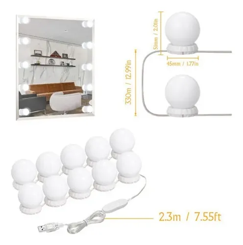 X C /// Vanity Led – Juego De Luces De Espejo (10 F